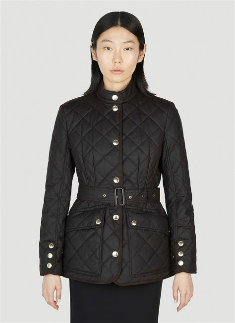 burberry plaid lined jacket|burberry belted quilted jacket.